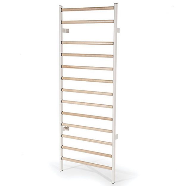 Afbeeldingen van Wandrek van staal en hout 